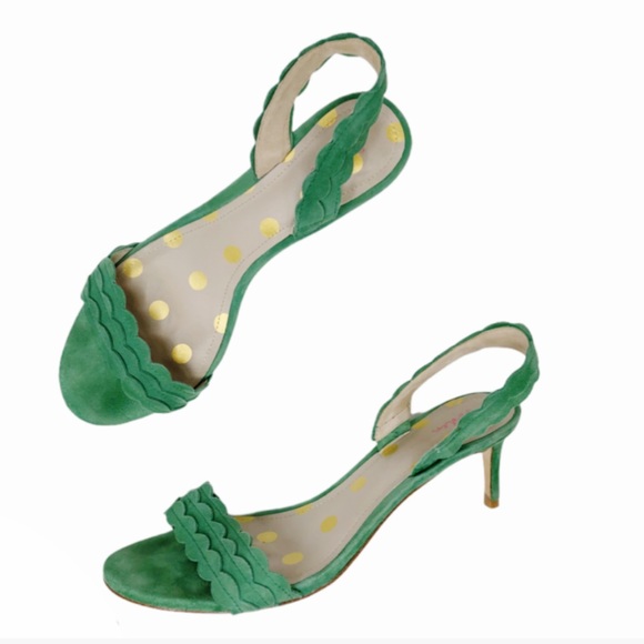 Boden Shoes - 🌸Boden Ramona Heels Scalloped Sandals Leather